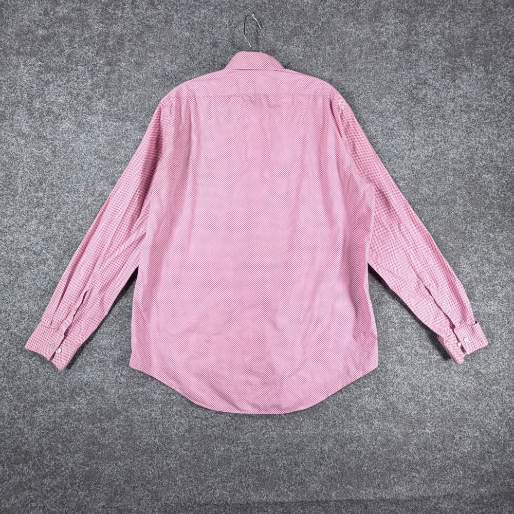 Calvin Klein Steel+ Dress Shirt Mens L PinK Geometric Stretch Non Iron Slim Fit - Picture 6 of 16